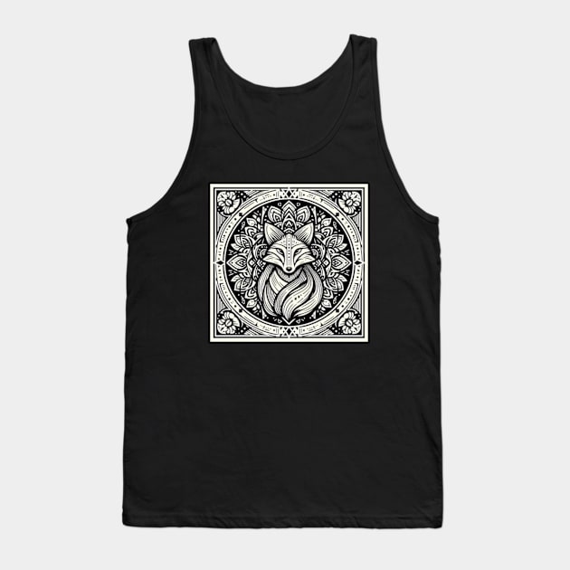 Cute Celtic Fox Tank Top by Desert Owl Designs